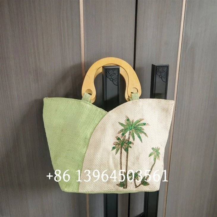 Bamboo Woven Straw Handbags