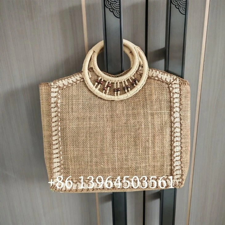 Bamboo Handles Women Beach Bags