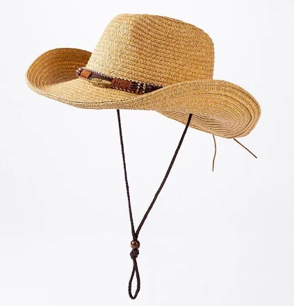 Wide Brim Men Straw Beach Hat