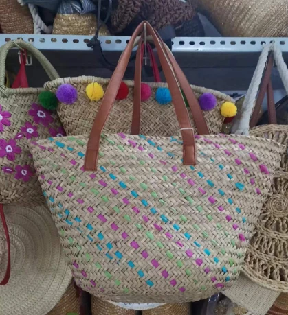 Natural Holiday Woven Straw Bag