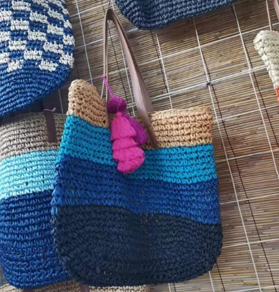 Gradient Ramp Crochet Girl Women Bag