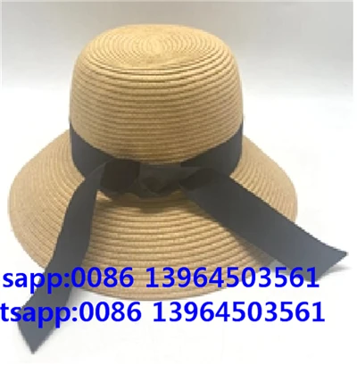 Straw Hat With Bow Decor Sunshade Female Hat