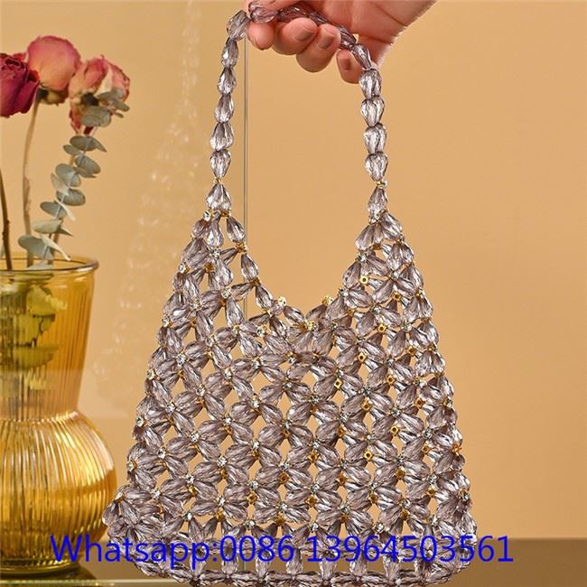 Handwoven Acrylic Chain Shoulder Bag