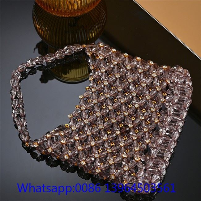 Handwoven Acrylic Chain Shoulder Bag