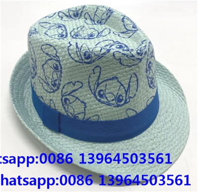 Blue Men Breathable Straw Summer Hat