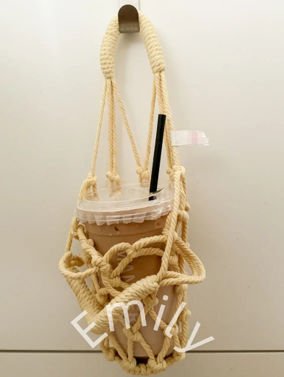 Coffee Cotton Handmade Handbags
