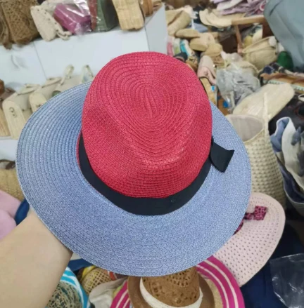Multicolored Women Hat With Black Tape