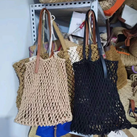 Cotton Rope Hollow Women Beach Bag