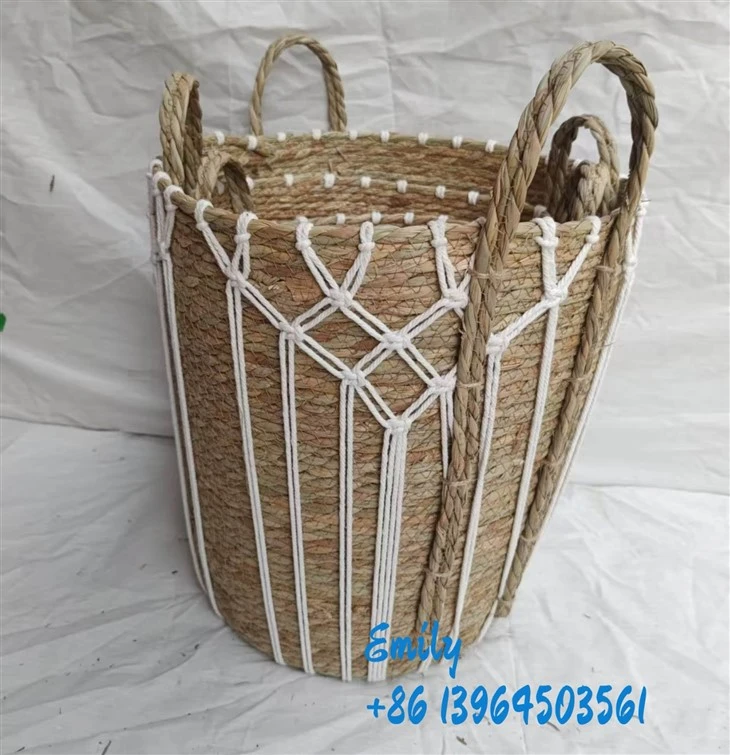 Handwoven Seagrass Storage Baskets