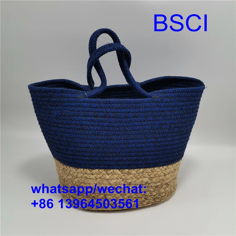Natural Woven Rattan Beach Bag