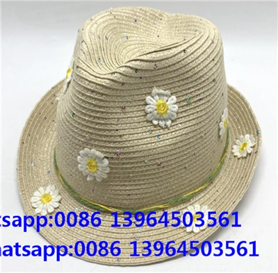 Flower Beige Colorful Spot Fedora Beach Hat