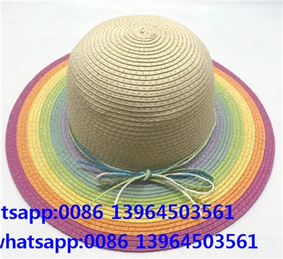 Paper Straw Summer Beach Hat For Girls