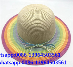Paper Straw Summer Beach Hat For Girls