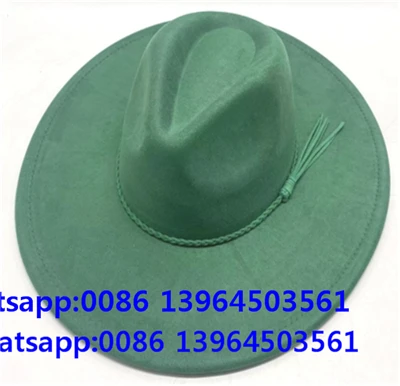 Green Fancy Fedora Hat With Sun Protection