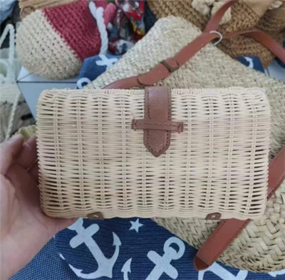 Small Rattan Hand Woven Evening Bag