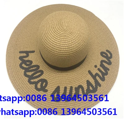 Embroidery Big Brim Holiday Women Hat