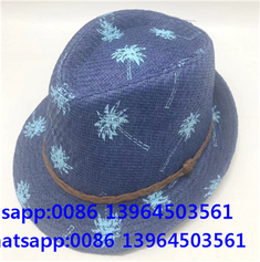 Blue Straw Cowboy Sun Hat