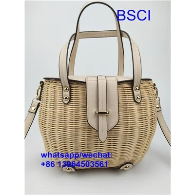 Hand Woven Rattan Shopping Bag
