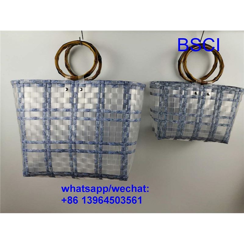 Woven Plastic Basket Bag